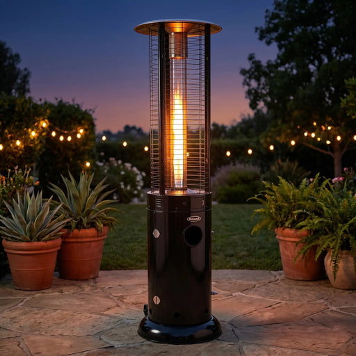 Round Glass Tube 40K BTU Patio Heater - The Great Escape