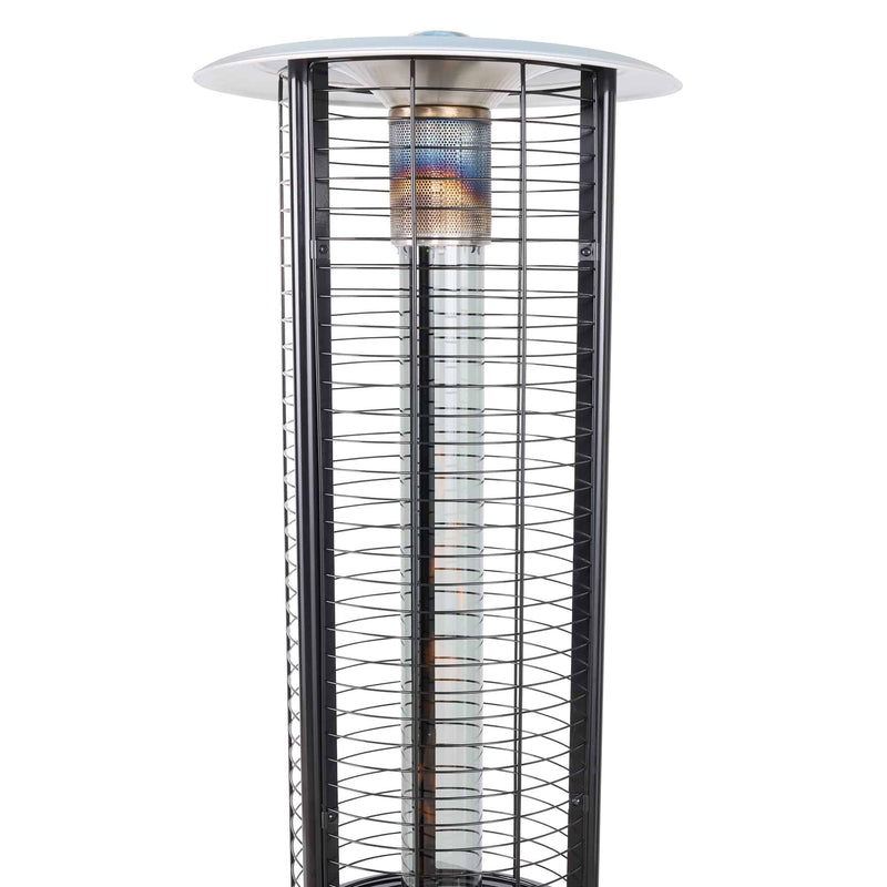 Round Glass Tube 40K BTU Patio Heater - The Great Escape