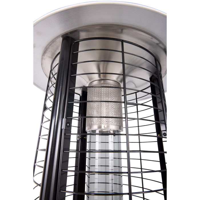 Round Glass Tube 40K BTU Patio Heater - The Great Escape