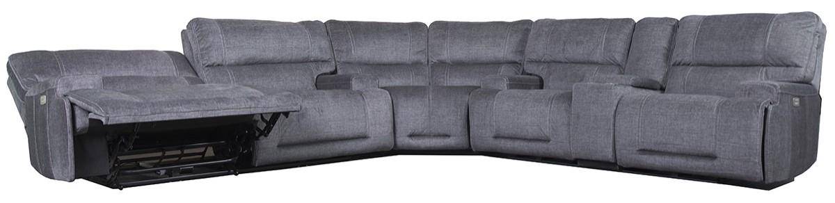 Seville 3 Piece Dual Power Sectional - The Great Escape