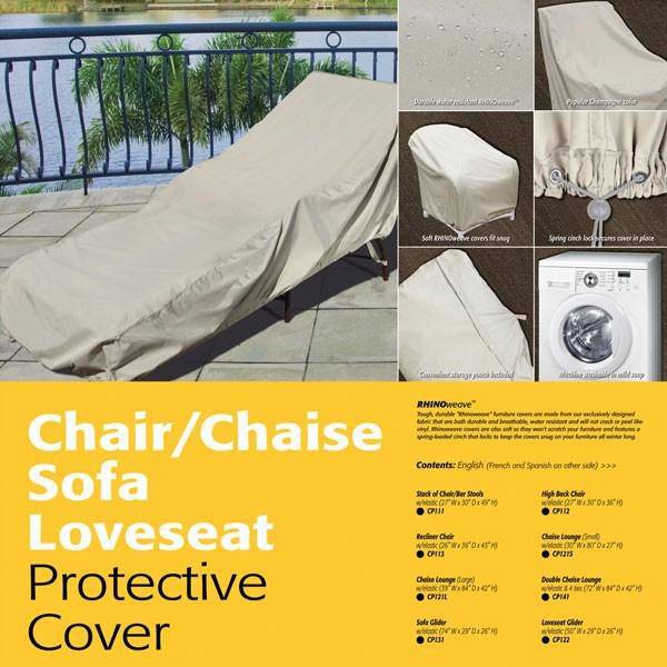 Small Chaise Cover With Elastic - The Great Escape