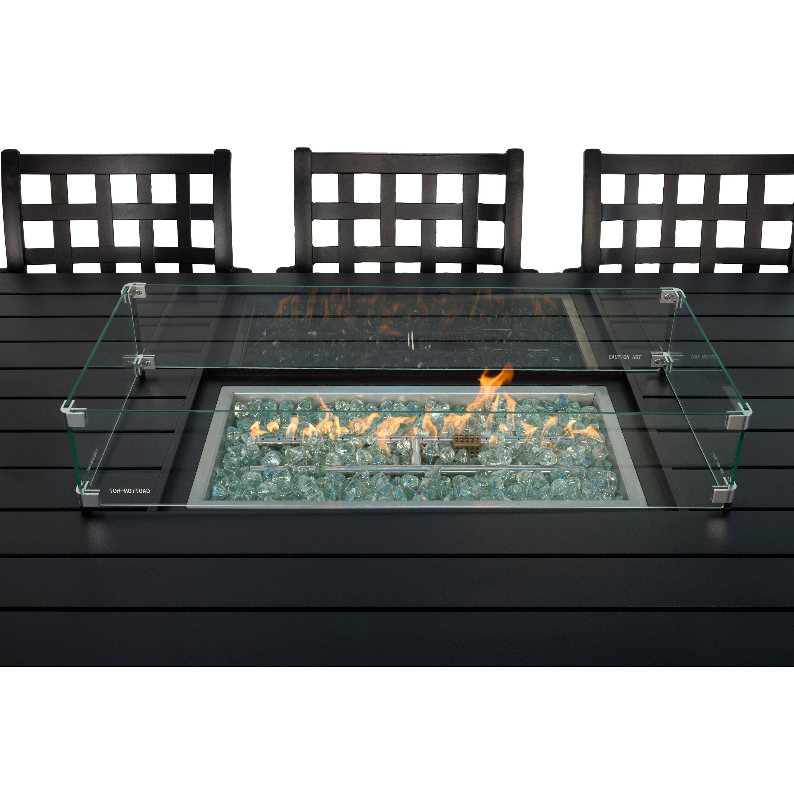 Stratford 9 Piece Firepit Dining Group — The Great Escape