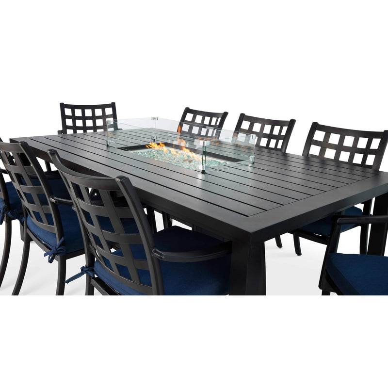 Stratford 9 Piece Dining Firepit Group - The Great Escape