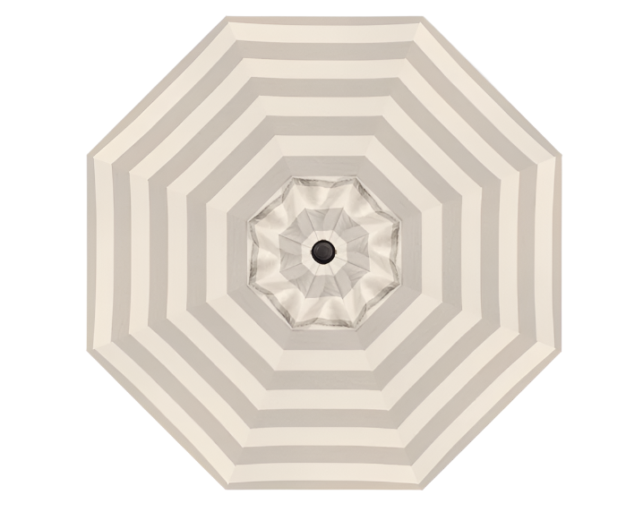 9' Designer Umbrella - New Block Smoke Stripe - The Great Escape