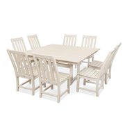 Vineyard 9 Piece Farmhouse Trestle Dining Set - The Great Escape