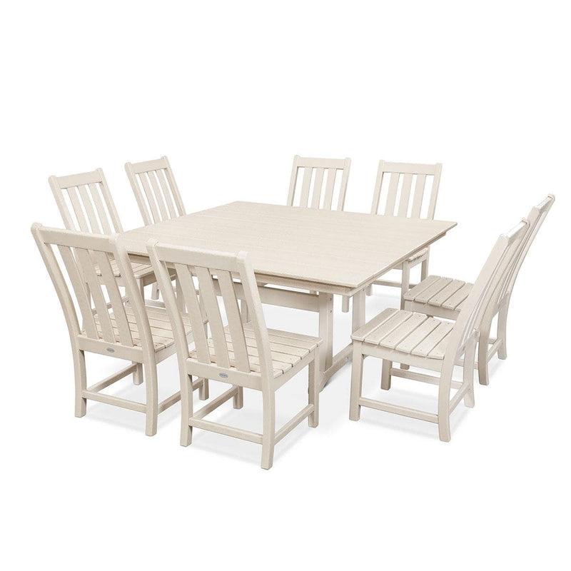 Vineyard 9 Piece Farmhouse Trestle Dining Set - The Great Escape