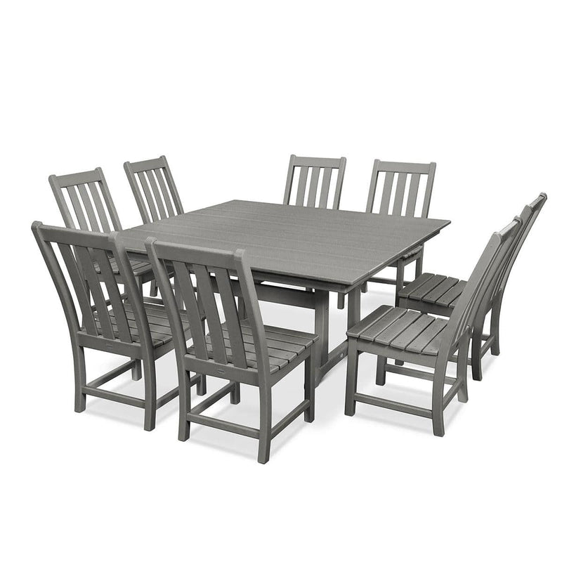 Vineyard 9 Piece Farmhouse Trestle Dining Set - The Great Escape