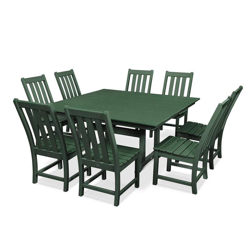 Vineyard 9 Piece Farmhouse Trestle Dining Set - The Great Escape