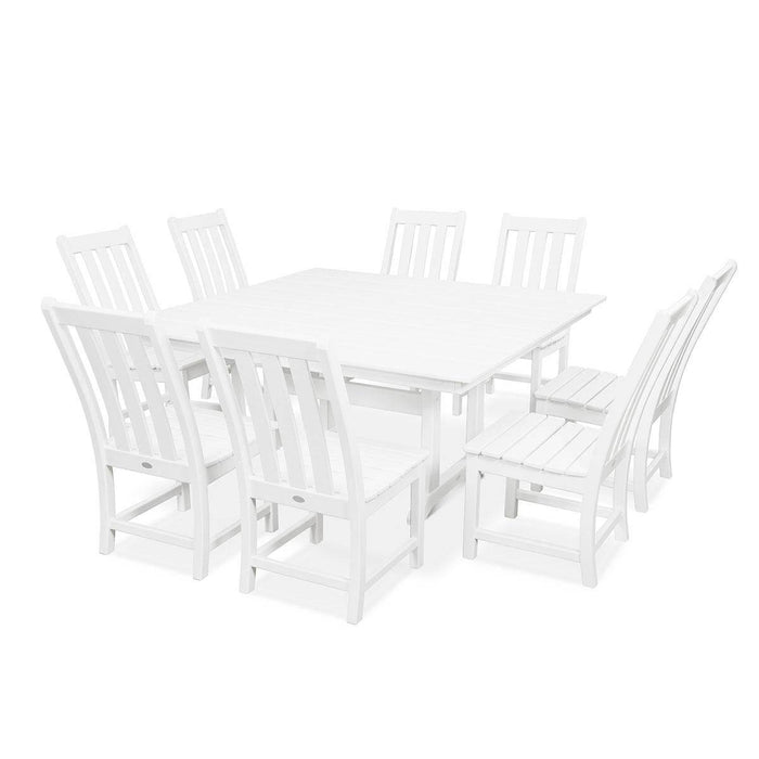 Vineyard 9 Piece Farmhouse Trestle Dining Set