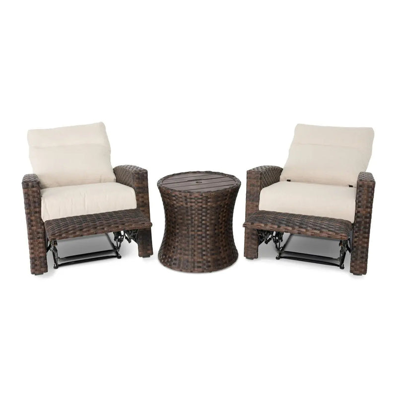 Arcadia 3 Piece Recliner Group - Dark Brown - WaterTrendsStore - 43413