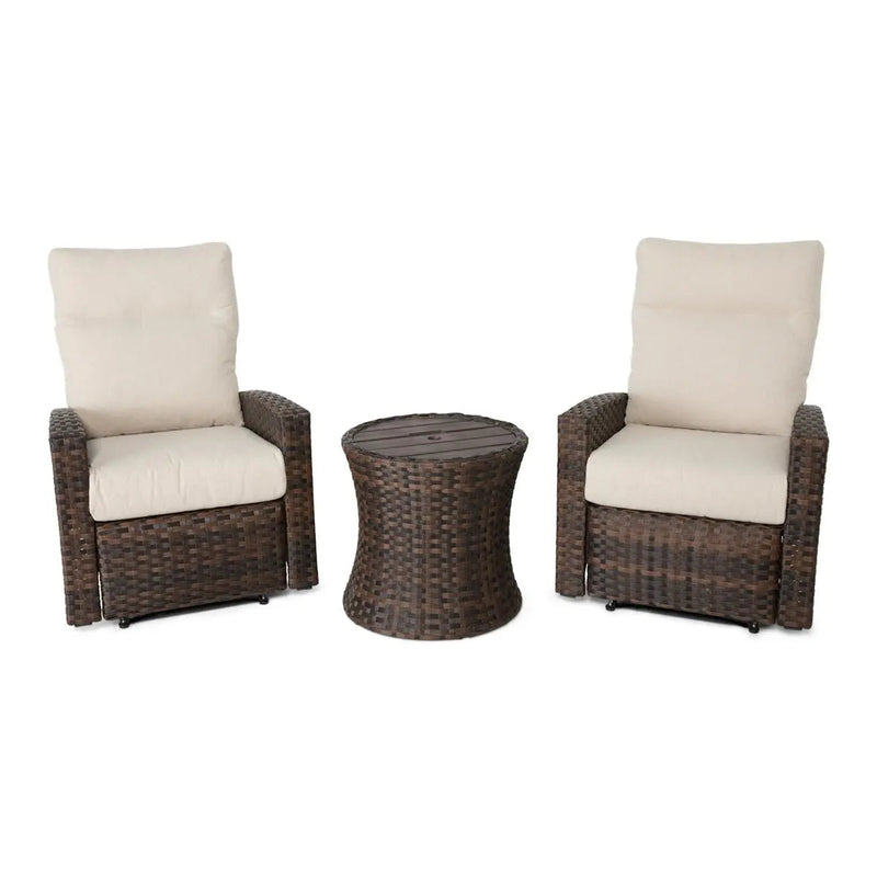 Arcadia 3 Piece Recliner Group - Dark Brown - WaterTrendsStore - 43413