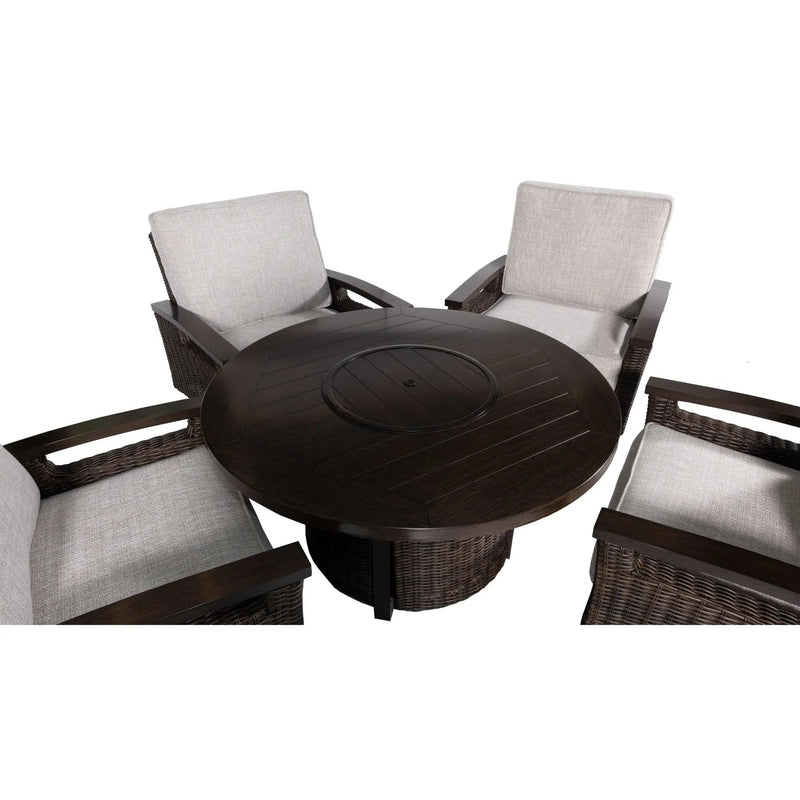 Bayfield 5 Piece Firepit Chat Group - WaterTrendsStore - 84877