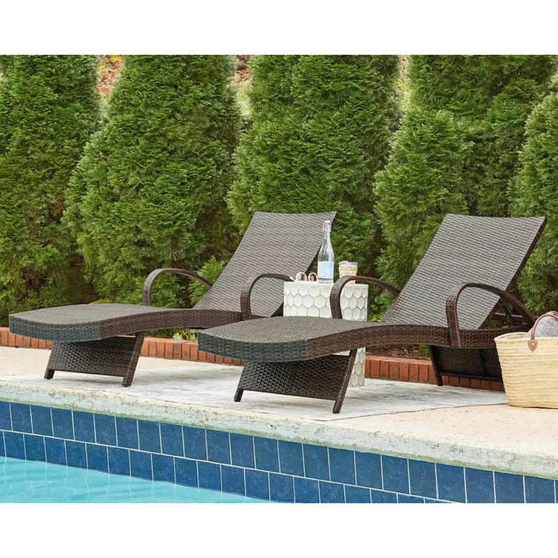 Waveland Woven Chaise Lounges (2 Pack) - The Great Escape
