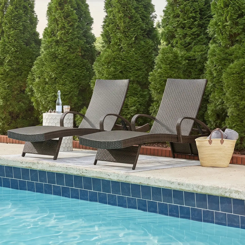 Waveland Woven Chaise Lounges (2 Pack) - The Great Escape