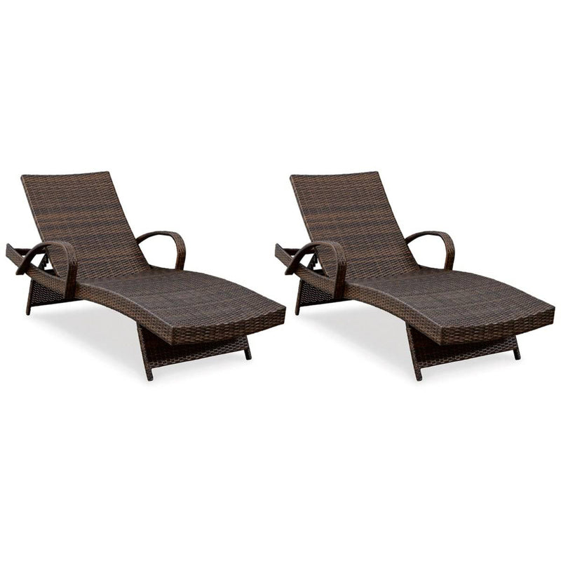 Waveland Woven Chaise Lounges (2 Pack) - The Great Escape